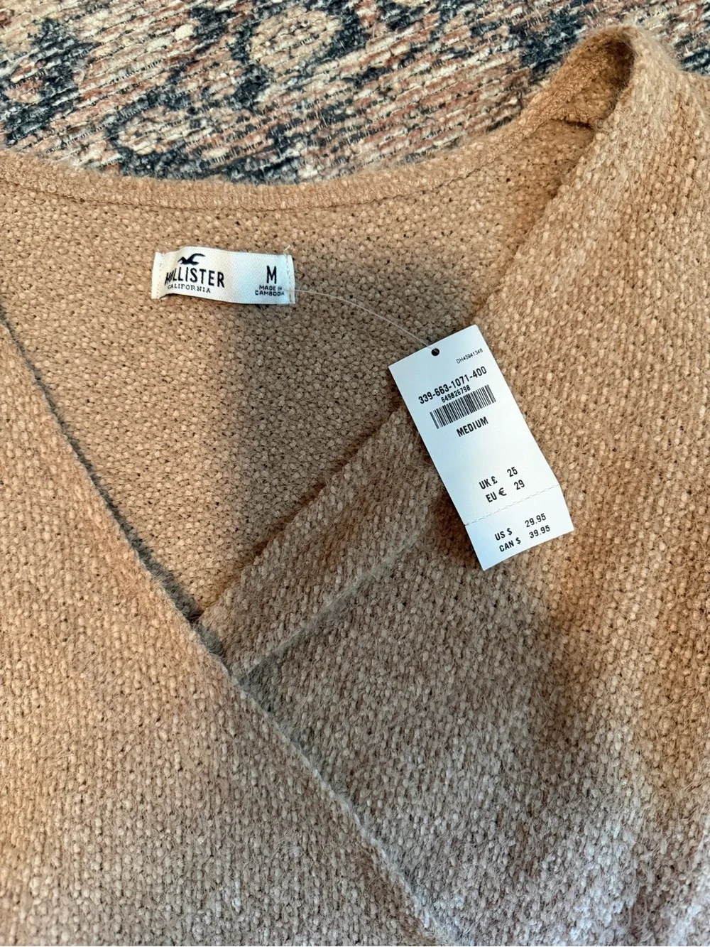 Hollister Wrap Crop Top - Camel Brown